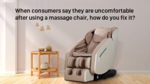 When a customer says that they are uncomfortable after using a massage chair, how do you fix it?