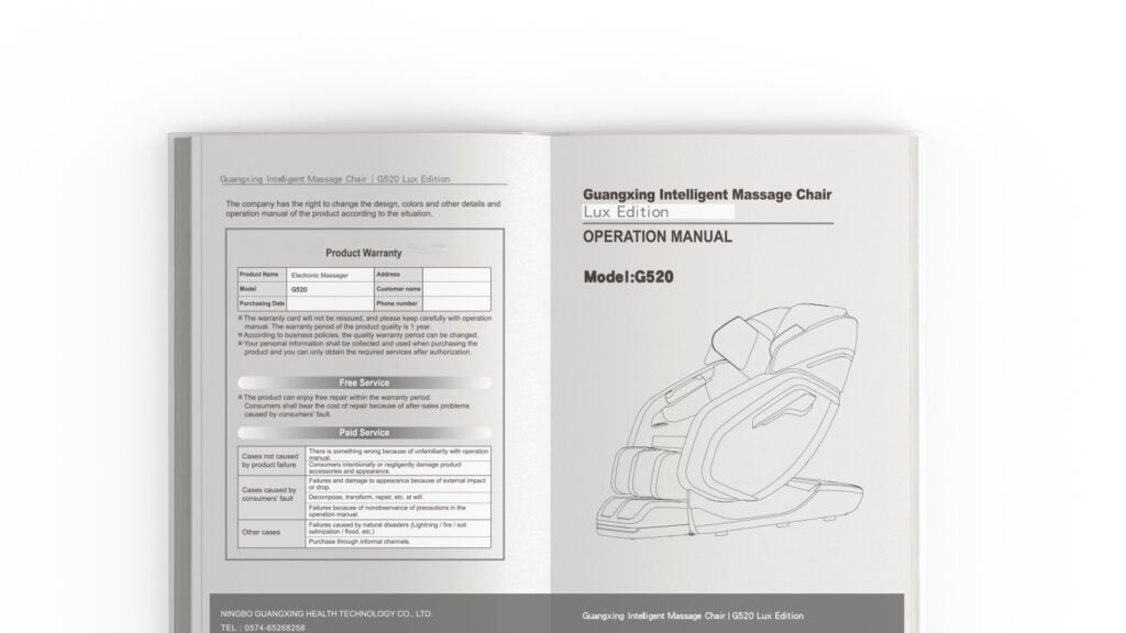 How to edit a manual to make it easier for your customers to use your massage chair?
